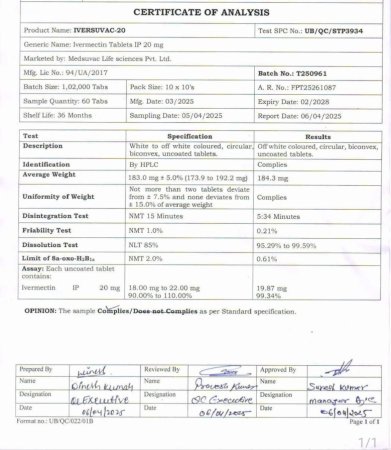 Сертификат Iversuvac-20